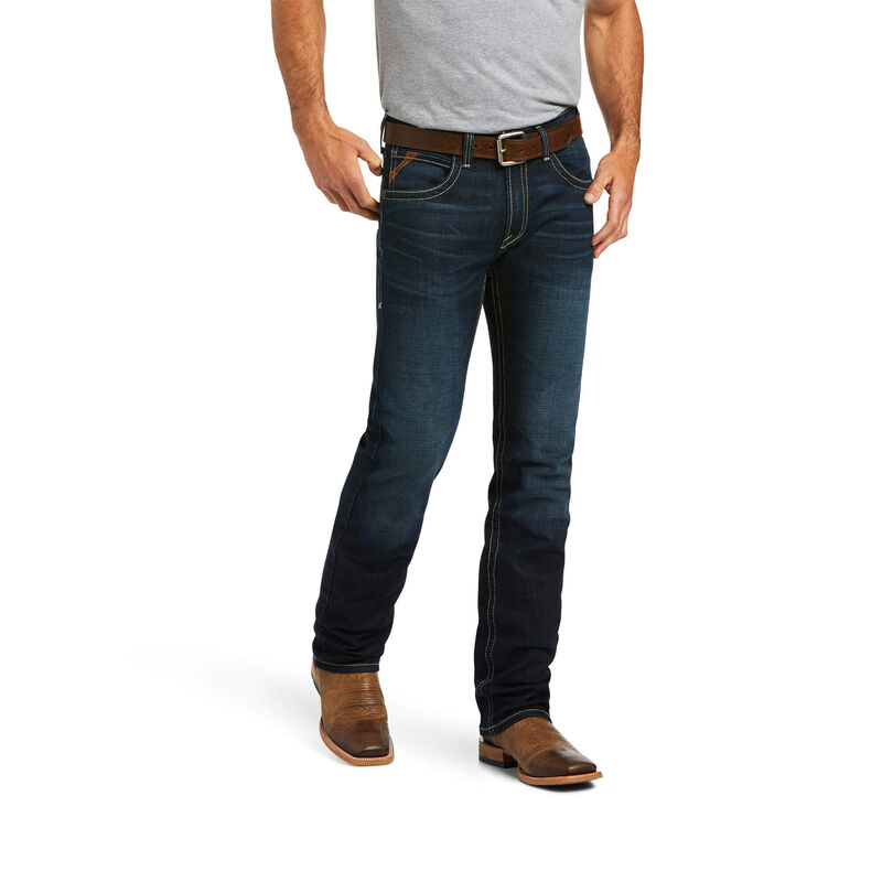 Ariat Jeans Herren - M5 Straight Stretch Marshall Stackable Straight Leg DunkelBlau ( UPIDH-3917 )